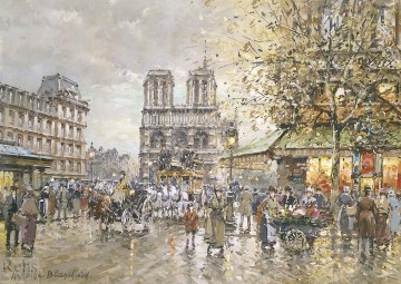 AB place saint michel notre dame Parisian Oil Paintings